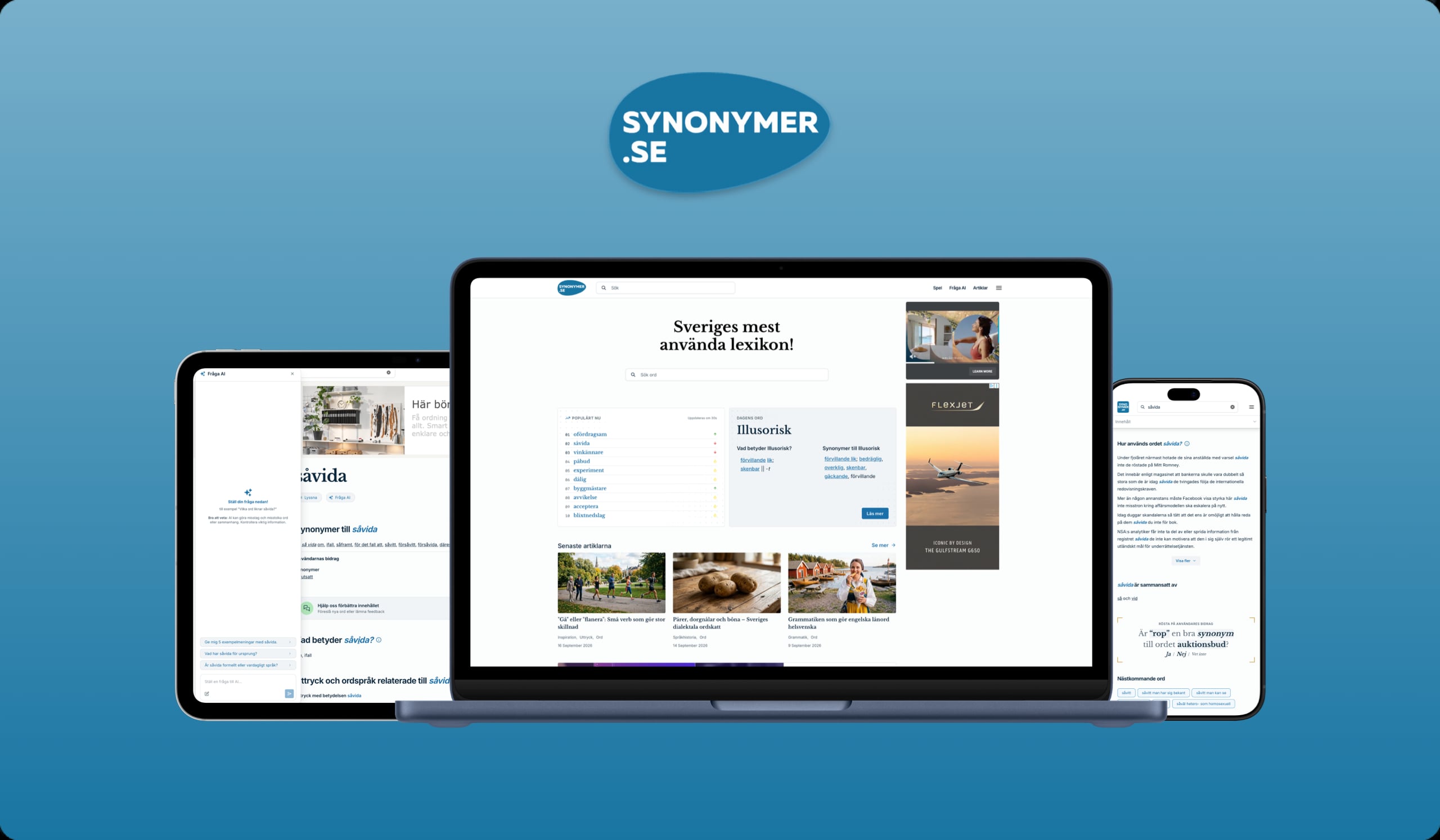 Case | Redesign av Synonymer.se och utveckling av AI-funktion