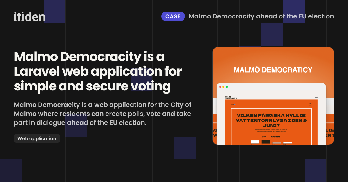 Malmo Democracity - web application for dialogue ahead of the EU ...